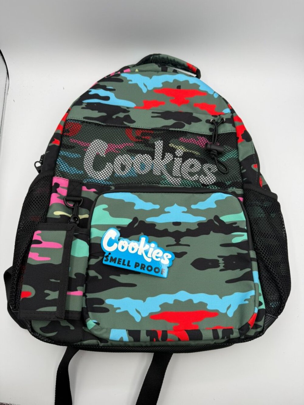 Cookies Smell Proof Camouflage Backpack Multicolor Zip Drawstring Pockets